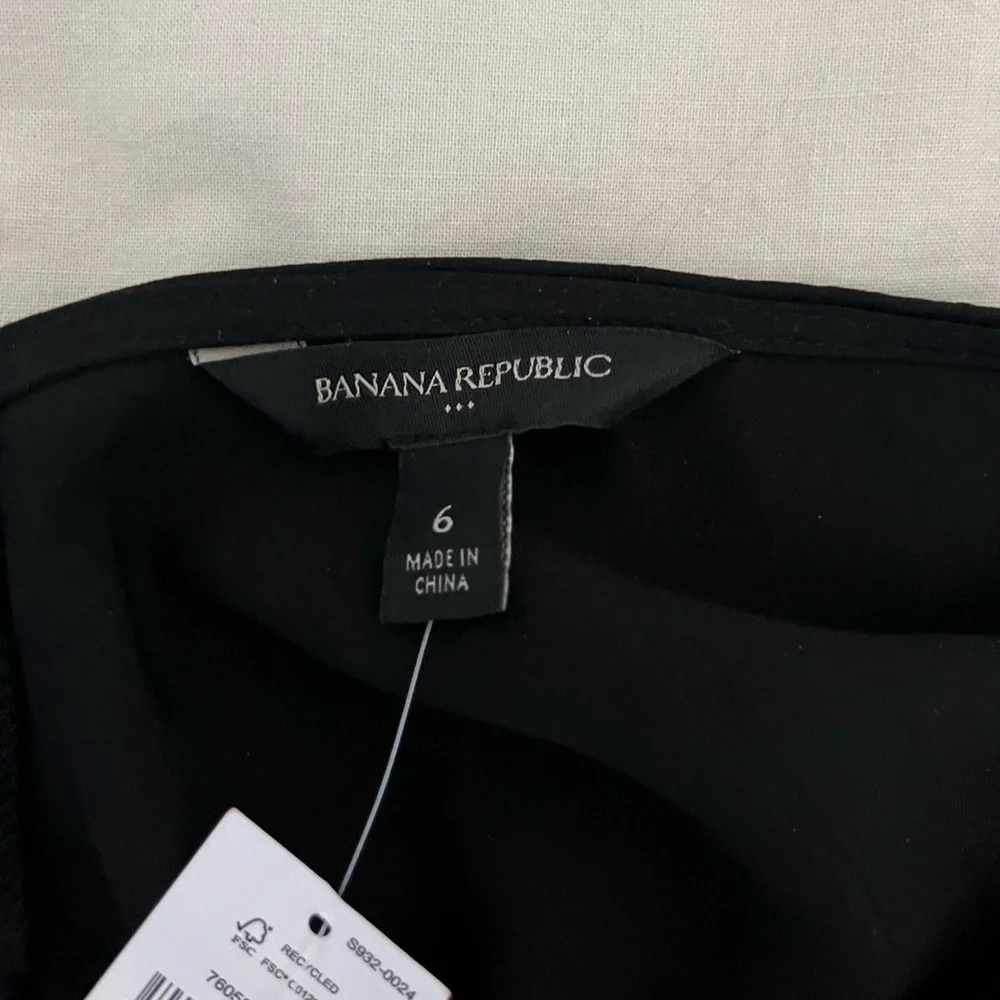 BANANA REPUBLIC BLACK MIDI DRESS - Picture 7 of 7